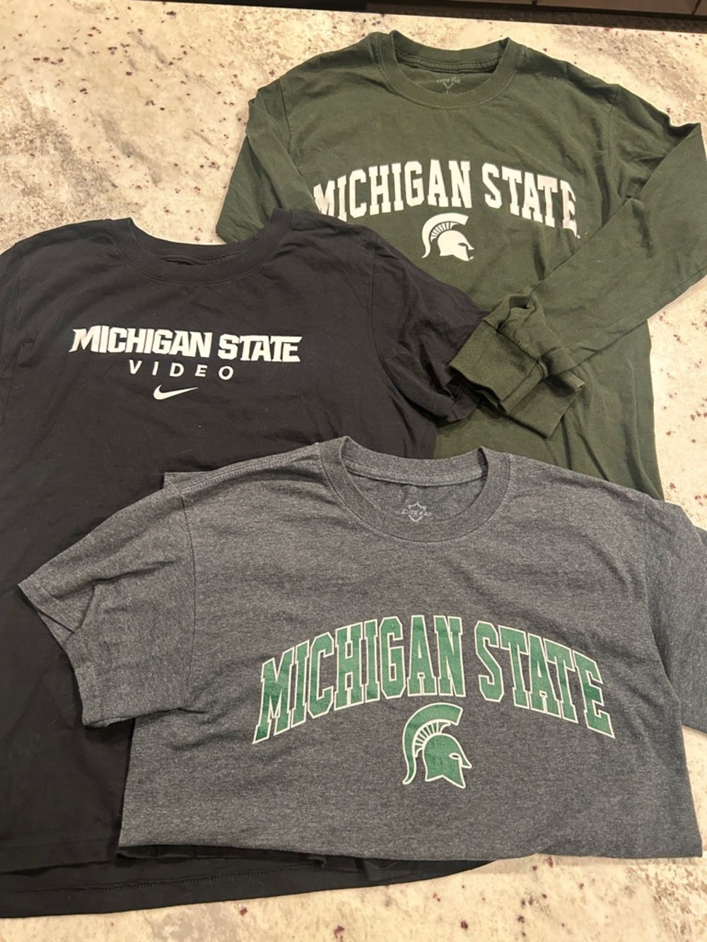 Michigan State spartans women’s S short long sleeve shirt bundle Nike elite fan